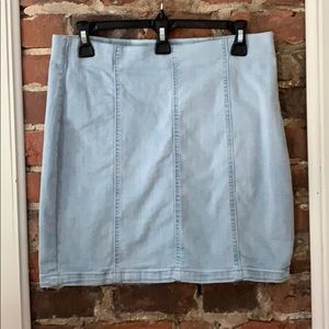 Garage Jean Mini Skirt - light wash - Medium